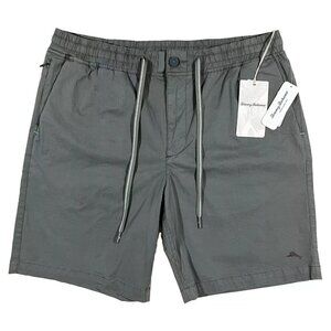 Tommy Bahama Mens Medium Cave Oceanside Poplin Elastic Waist 8" Inseam Shorts